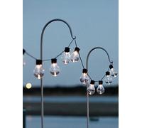 Lights4Fun 10 Warm White Carnival Usb Solar Festoon Lights One Colour
