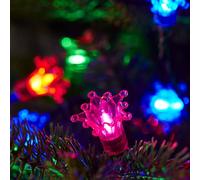 Lights4fun 150 LED Traditional Multicoloured Pickwick Connectable Christmas Tree Lights 15m Plug in Timer IP44 Indoor and Outdoor Use