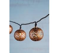 Lights4Fun 16 Bronze Solar Moroccan Fairy Lights One Colour
