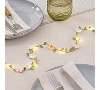 Lights4fun 2m Wilderness Daisy Micro Light Garland with Warm White LEDs, Battery Operated Floral Garland for Shelves & Spring Home Décor