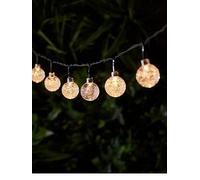 Lights4Fun 40 Warm White Bubble Solar Fairy Lights One Colour