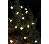Lights4Fun 50 Warm White Star Outdoor Micro Fairy Lights White