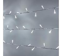 Lights4fun 600 White LED Connectable Fairy Lights Clear Cable Battery with Timer Indoor & Outdoor Use