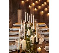 Lights4Fun 8 Truglow Ivory Led Taper Candles With Remote Control White