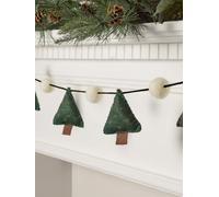Lights4fun 1.3m Christmas Tree Felt Garland Decoration Indoor Use