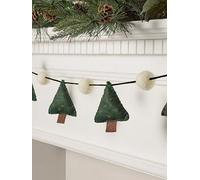 Lights4Fun Felt Tree Christmas Garland Green