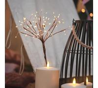 Lights4fun Gold Solar Starburst Stake Light with Warm White LEDs, Outdoor Decorative Garden Stake for Patios & Summer Evenings