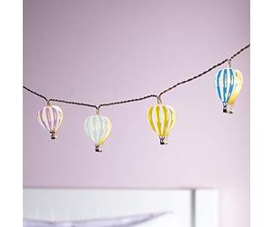 Lights4fun Hot Air Balloon Children’s Bedroom Fairy Lights Battery Operated 12 Warm White LEDs Timer