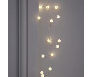 Lights4fun Indoor 80 Warm White Micro LED Battery Operated Pearl Cluster Decorative String Fairy Lights on Thin Silver Wire with Timer 1.5m