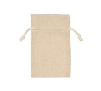 Lights4fun Linen Drawstring Bag Battery Box Cover Party Favour Gift Bag Natural Material