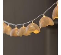 Lights4fun Meadow Flower Fairy Lights with Warm White LEDs, Battery Operated Floral String Lights for Bedroom Décor & Spring Styling