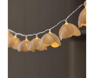 Lights4fun Meadow Flower Fairy Lights with Warm White LEDs, Battery Operated Floral String Lights for Bedroom Décor & Spring Styling