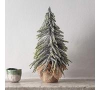 Lights4fun Mini Artificial Christmas Tree Frosted Tips Table Top Decoration Indoor Use 35cm