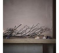 Lights4fun Pre Lit 40 Micro LED Black Twig Battery Operated Halloween Garland 1.5m - Indoor and Outdoor use