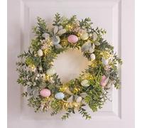 Lights4fun Pre Lit Easter Egg Wreath