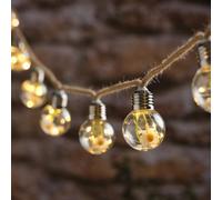 Lights4fun Set of 10 LED Festoon Lights with Daisy Flower Decoration, Spring Fairy Lights for Garden Parties, Bedroom Décor & Seasonal Styling