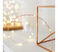 Lights4fun Set of 12 Battery Operated Fairy Lights with 20 Micro Warm White LEDs on Copper Wire