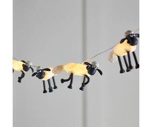 Lights4fun Shaun The Sheep™ 8 LED Battery Operated String Fairy Lights with Remote Control Indoor Use