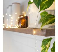 Lights4fun String Fairy Lights with 200 Warm White Micro LEDs on Silver Wire Mains Powered for Indoor and Outdoor Use 10m