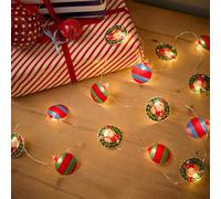 Lights4fun The Elf on The Shelf ® 10 Micro LEDs Christmas String Fairy Lights Battery Operated with Remote Control and Timer 1.9m