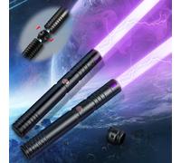 Lightsaber 2 Pack for Adults - 15 Color RGB Dueling Light Sabers With Aluminum Alloy Handle, Rechargeable Toys for Kids & Adults