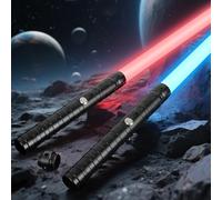 Lightsaber Children's FX Lightsaber, SOARFLY 15 Colours Lightsaber with Metal Handle, 2-in-1 Lightsaber Children Simulated Film Fight Soundfonts, Silent Mode, Party, Gift, Cosplay