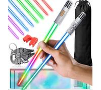 Lightsaber Chopsticks Light Up Star War Chopsticks Light Up Mini Light Saber Chopsticks for Adults Cool Chopsticks Light Saber Chopsticks Led Chopsticks Jedi Chopsticks 12 Modes 1 PAIR