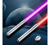 Lightsaber, Dueling Metal Hilt 15 Colors Changeable Light Saber, USB Rechargeable Lightsabers with Metal Handle, Kids and Adults Cosplay Party Gifts. Lightsaber (60cm x 2 PC Silver)