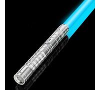 Lightsaber for Kids & Adults, USB-C Charging, 15 RGB Colors, 2-in-1 Dueling Lightsaber with 4 Modes, Metal Handle & Durable Sword, Laser Sword Set (2 Pieces) (1 Silver)