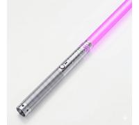 Lightsaber,Light Saber for Kids Adults with RGB 15 Colors Metal Handle ,4 Modes USB-C Rechargeable Lightsabers for Cosplay Party Birthday Gift (Silver 1pc)