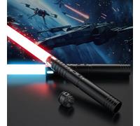 Lightsaber Star Wars Age 12+, Light Saber Upgraded RGB 15 Colors, USB Rechargeable Lightsaber with Metal Handle, with Sounds Mode Laser Sword Toy for Kids and Adults Cosplay Party Gifts(74CM 2PC)