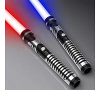 Lightsabers Metal Hilt Dueling Light Sabers RGB 16 Color, FX Sound, Doubled Blade, Type-C Rechargeable Sword for Adult Kids Birthday Halloween Thanksgiving