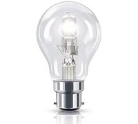Lightsave Pack of 3. 70W Eco Classic Energy Saving Halogen GLS BC/B22 Bayonet Cap Traditional Bulb.