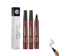 Lightsbetter 4-Tip Brow Pen - Microblading, Tint My Brow - Red Brown