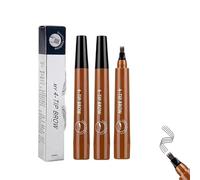Lightsbetter 4-Tip Microblading Eyebrow Pencil - Brow Tint, Water Resistant (Light Brown)