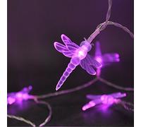 LightsGo 20 2M Battery Powered Dragonfly LED Fairy String Lights (Pink)