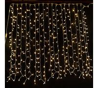 LightsGo 200LED Curtain Lights 2x2m Mains Powered Fairy Lights (Warm White) Perfect Decorative Lights, Christmas, Festive, House Decoration Lights