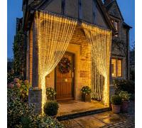 LightsGo 300 LED Curtain Lights 3x3m Mains Powered Fairy Lights (Warm White) Perfect for Decorative, Christmas, Festive House Decorations
