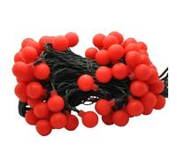 LightsGo 50 LED 7.5m Battery Powered Weatherproof Red Holly Berry Ball Christmas Fairy Lights. Perfect Decorative Lighting for The Festive Season Outdoors and Indoors. (50 Lights)