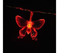 LightsGo Battery Powered Butterfly LED Fairy Lights 20LEDs 2M (Red)