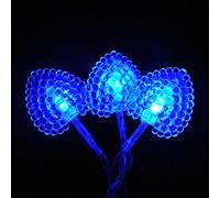 LightsGo Battery Powered Powered Hearts shape Indoor LED Fairy Lights 20LEDs 2M (Blue)