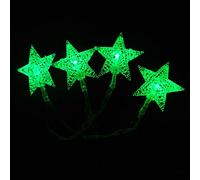 LightsGo Battery Powered Powered Star shape Indoor LED Fairy Lights 20LEDs 2M (Green)