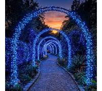 LightsGo Blue LED String Lights 40M, 400 Deep Blue Fairy Lights on Green Wire, 8 Modes Memory Function, Low Voltage UK Plug, IP44 Waterproof for Grand Garden & Wedding Ambience