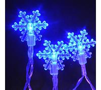 LightsGo USB Powered 50 LED 5M Snowflake shape Indoor LED Fairy Lights for PC,MAC,Phone charger (Blue)