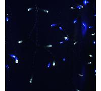 LightsGo Waterproof Blue and White Icicle Christmas Fairy Lights 800 Lights 20 Metres Wide Plus Long Lead Cable - Safe Voltage (800 Lights 20M) [Energy Class A+++]