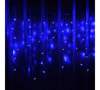 LightsGo Waterproof Blue Icicle Christmas Fairy Lights 300 Lights 6 Metres Wide Plus Long Lead Cable - Safe Voltage (300 Lights 6M)