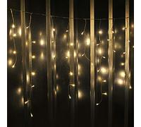 LightsGo Waterproof Warm White Icicle Christmas Fairy Lights 800 Lights 20 Metres Wide Plus Long Lead Cable - Safe Voltage (800 Lights 20M)