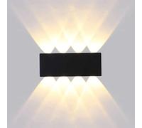 Lightsjoy 16W LED Wall Light Indoor Outdoor Black Modern IP65 Waterproof Wall Lamp Aluminum Water Proof Lighting for Stair Cages Corridor Chamb