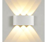 Lightsjoy IP65 Modern IP65 Waterproof LED Wall Light for Indoor / Outdoor Bedroom Wall Light Up Down Light Aluminium 6 x 120° Beam Angle Living Room Kitchen Stairs (Warm White)