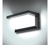 Lightsjoy LED Outside Wall Lights Mains Powered IP66 Waterproof Outdoor Wall Lamp Exterior Wall Lights Sconce for Garden Patio Balcony Courtyard Gate Outdoor Metal Wall Lamp-Cold White 6000K